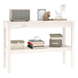 Vidaxl wandtafel 110x40x75 cm massief grenenhout wit