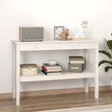 Vidaxl wandtafel 110x40x75 cm massief grenenhout wit