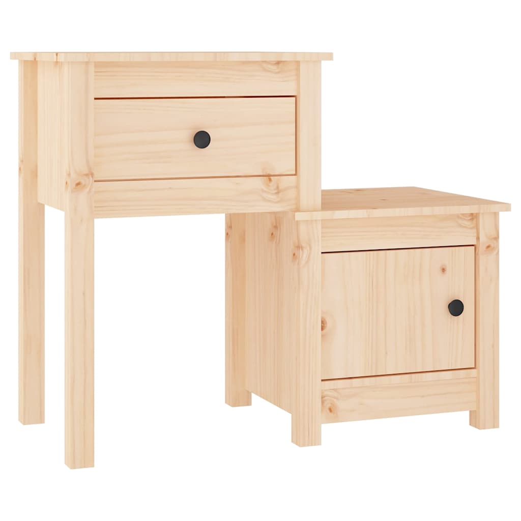 Vidaxl nachtkastje 79,5x38x65,5 cm massief grenenhout