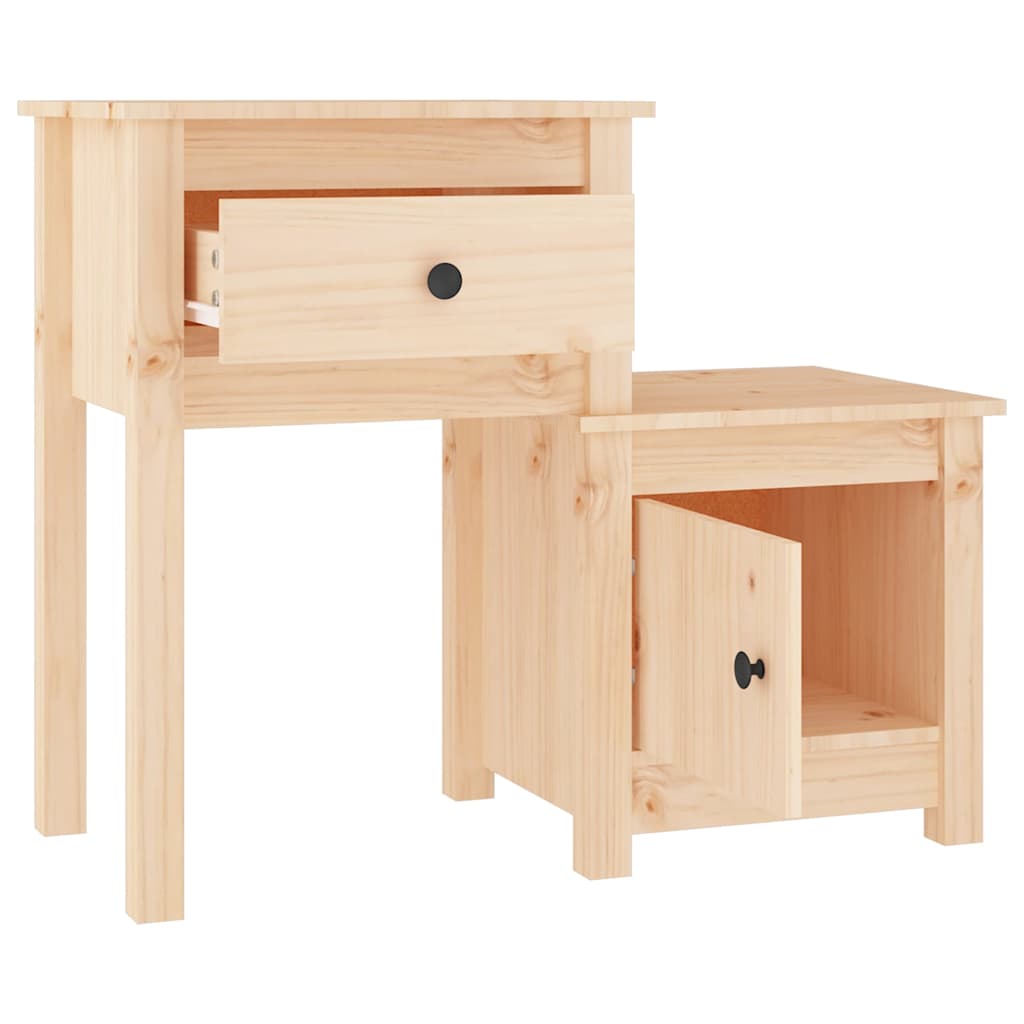 Vidaxl nachtkastje 79,5x38x65,5 cm massief grenenhout