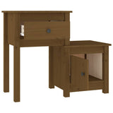 Vidaxl nachtkastje 79,5x38x65,5 cm massief grenenhout honingbruin