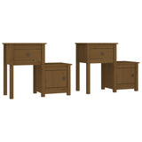 Vidaxl nachtkastjes 2 st 79,5x38x65,5 cm grenenhout honingbruin