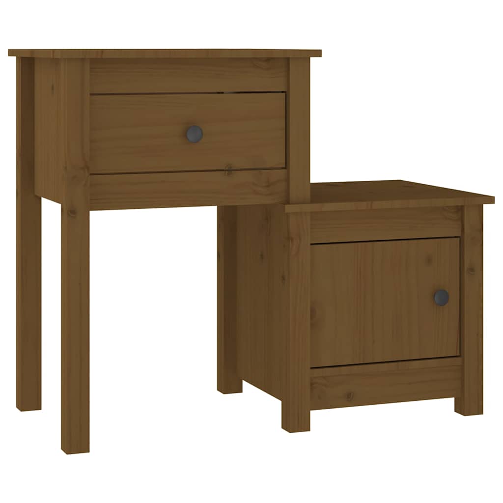 Vidaxl nachtkastjes 2 st 79,5x38x65,5 cm grenenhout honingbruin