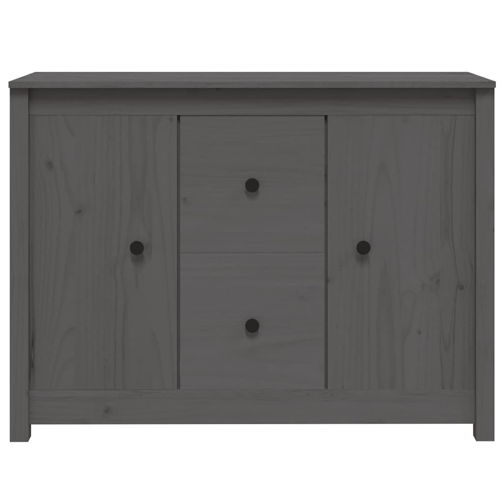 Vidaxl dressoir 100x35x74 cm massief grenenhout grijs