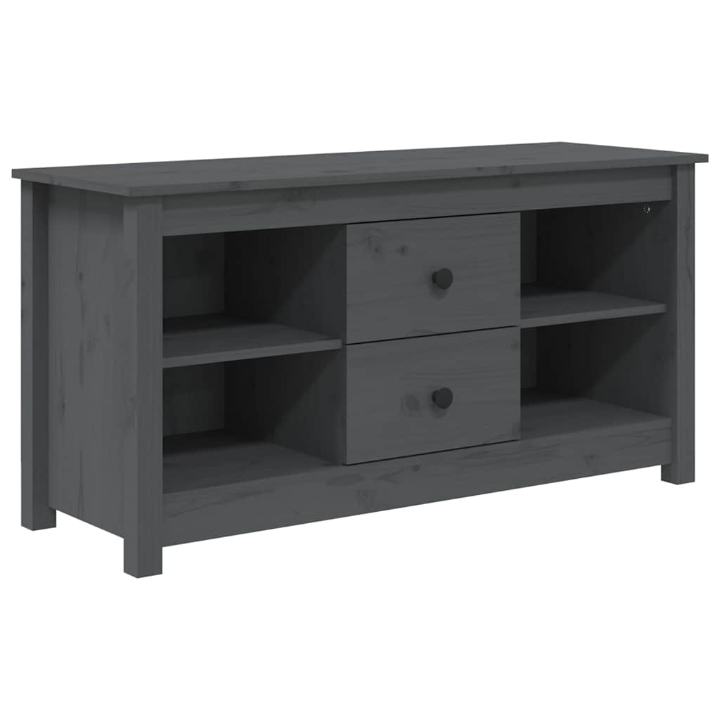 Vidaxl tv-meubel 103x36,5x52 cm massief grenenhout grijs
