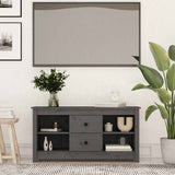 Vidaxl tv-meubel 103x36,5x52 cm massief grenenhout grijs