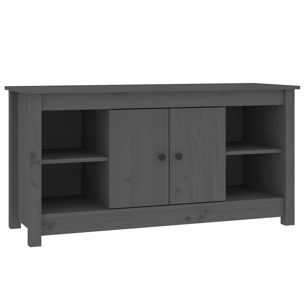 Vidaxl tv-meubel 103x36,5x52 cm massief grenenhout grijs