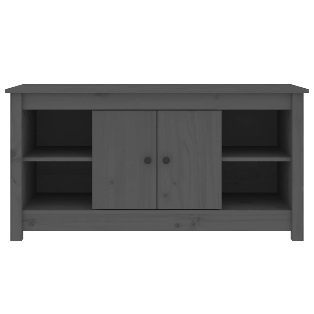 Vidaxl tv-meubel 103x36,5x52 cm massief grenenhout grijs