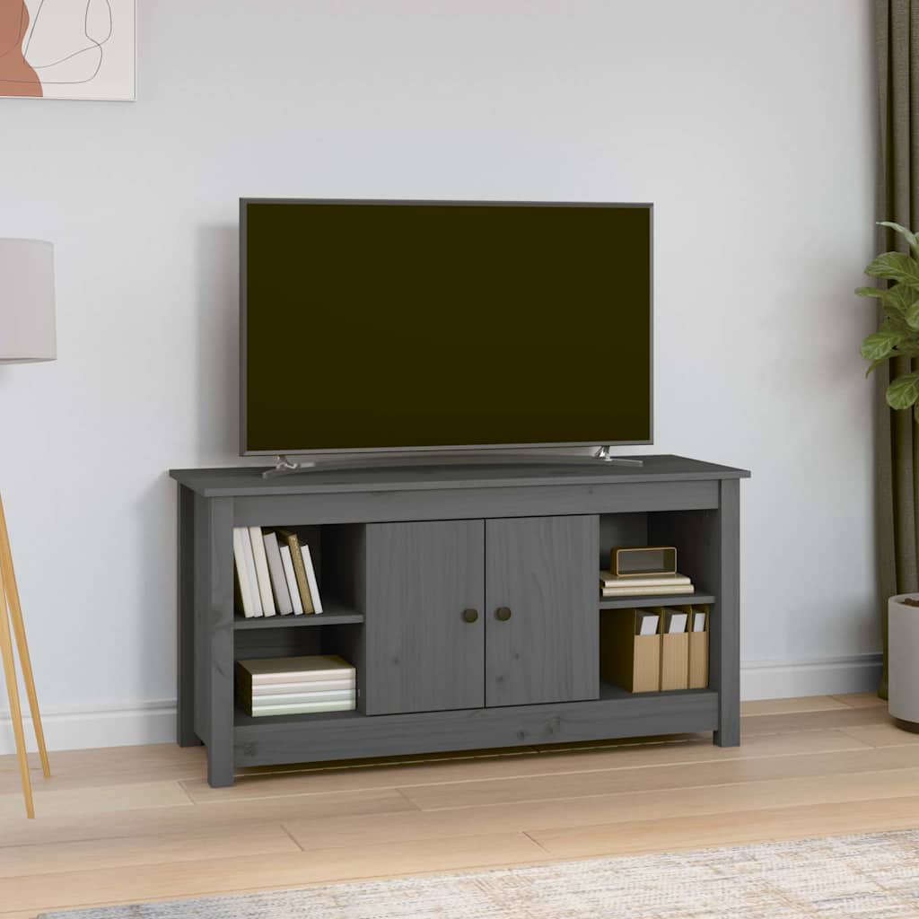 Vidaxl tv-meubel 103x36,5x52 cm massief grenenhout grijs
