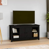 Vidaxl tv-meubel 103x36,5x52 cm massief grenenhout zwart