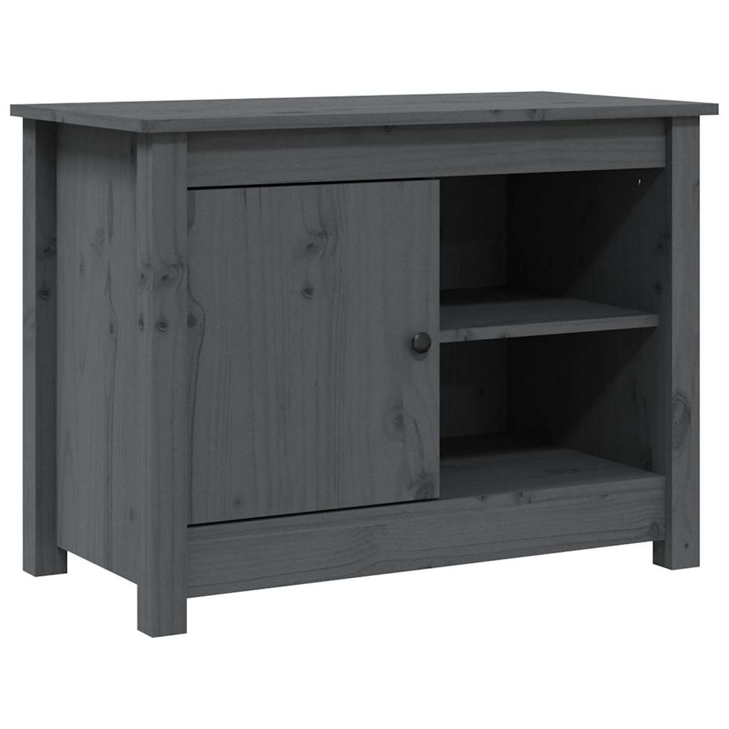 Vidaxl tv-meubel 70x36,5x52 cm massief grenenhout grijs