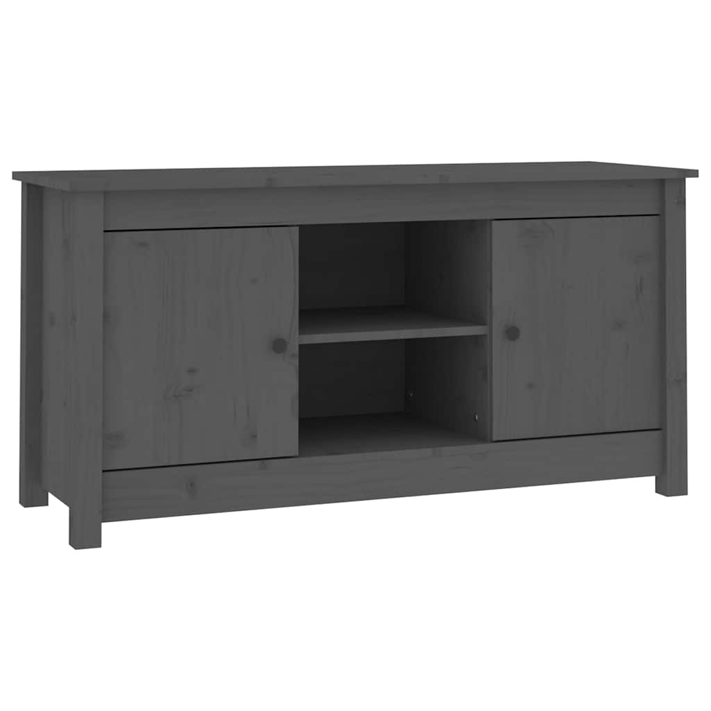 Vidaxl tv-meubel 103x36,5x52 cm massief grenenhout grijs
