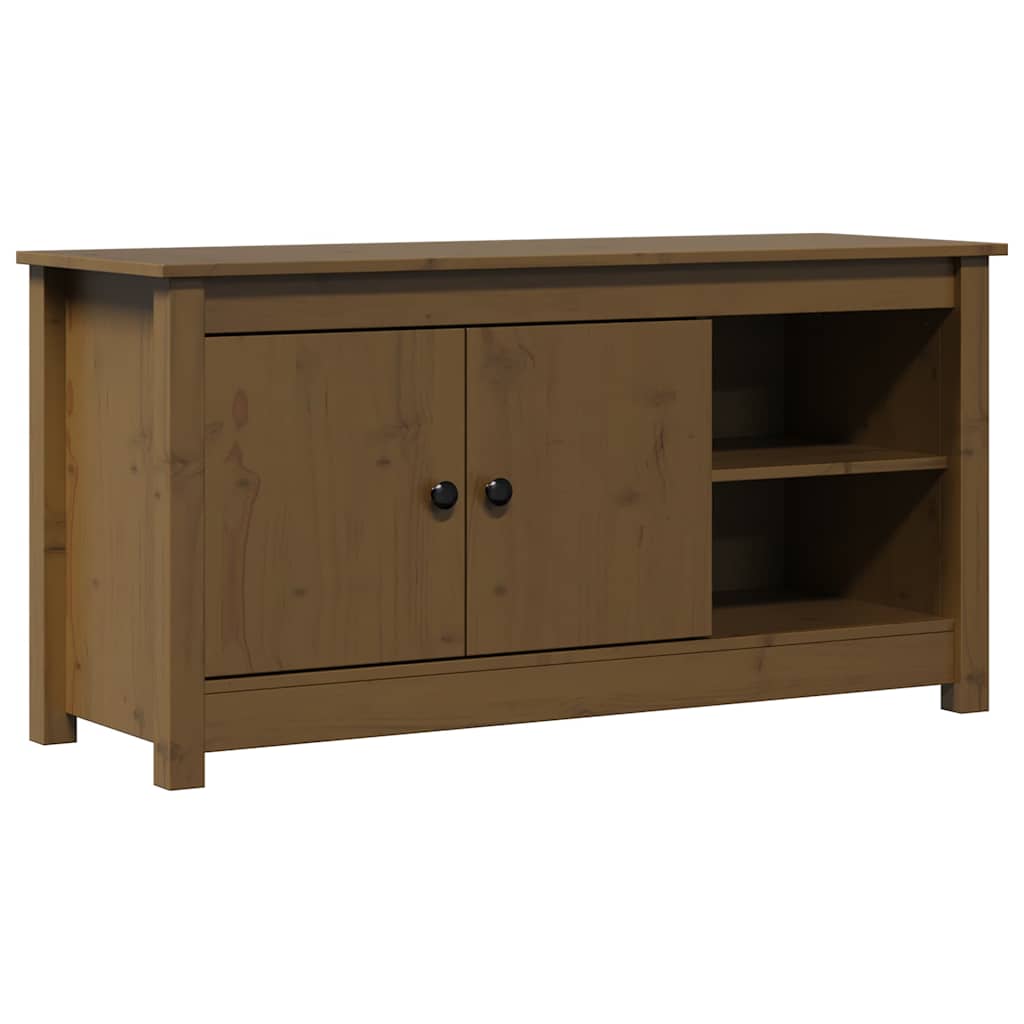 Vidaxl tv-meubel 103x36,5x52 cm massief grenenhout honingbruin