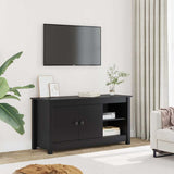 Vidaxl tv-meubel 103x36,5x52 cm massief grenenhout zwart