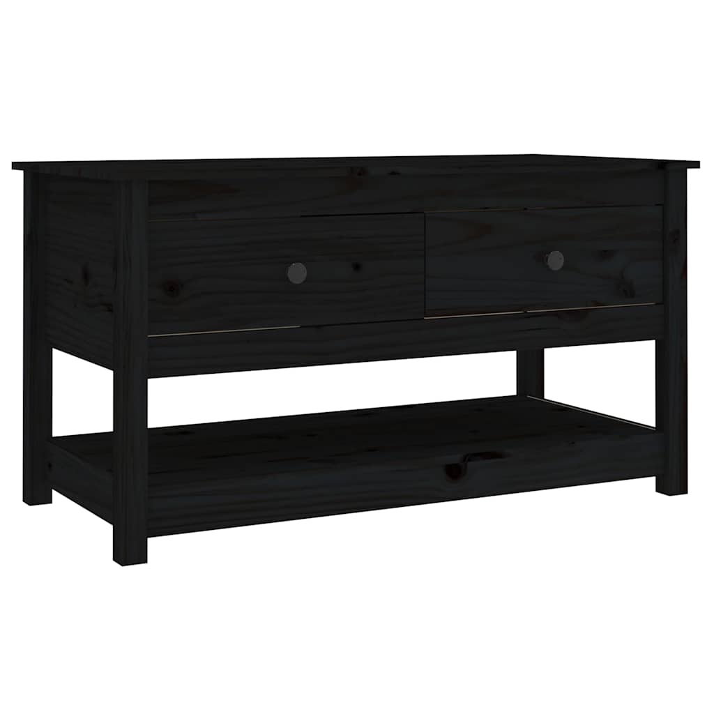 Vidaxl salontafel 102x49x55 cm massief grenenhout zwart