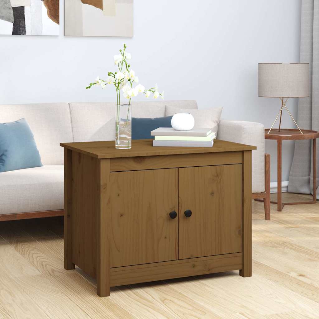 Vidaxl salontafel 71x49x55 cm massief grenenhout honingbruin