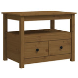 Vidaxl salontafel 71x49x55 cm massief grenenhout honingbruin