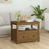 Vidaxl salontafel 71x49x55 cm massief grenenhout honingbruin