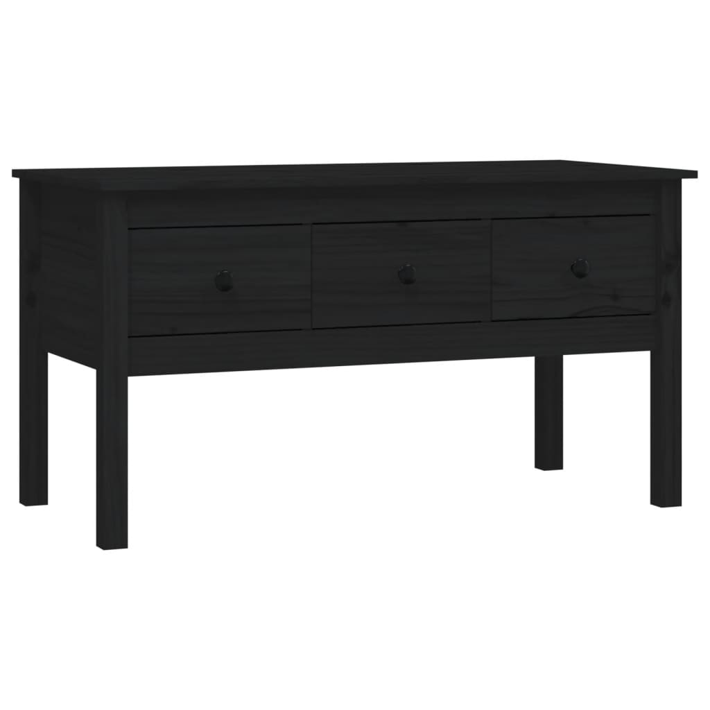 Vidaxl salontafel 102x49x55 cm massief grenenhout zwart