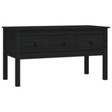 Vidaxl salontafel 102x49x55 cm massief grenenhout zwart