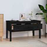 Vidaxl salontafel 102x49x55 cm massief grenenhout zwart