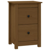 Vidaxl nachtkastje 40x35x61,5 cm massief grenenhout honingbruin