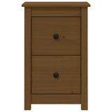 Vidaxl nachtkastje 40x35x61,5 cm massief grenenhout honingbruin