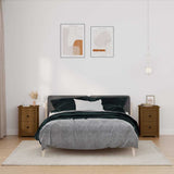 Vidaxl nachtkastjes 2 st 40x35x61,5 cm massief grenenhout honingbruin