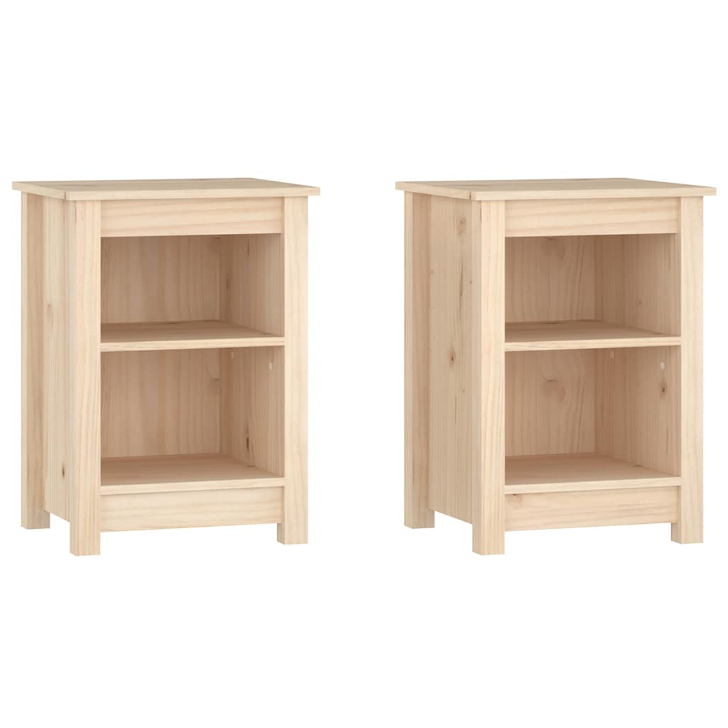 Vidaxl nachtkastjes 2 st 40x35x55 cm massief grenenhout