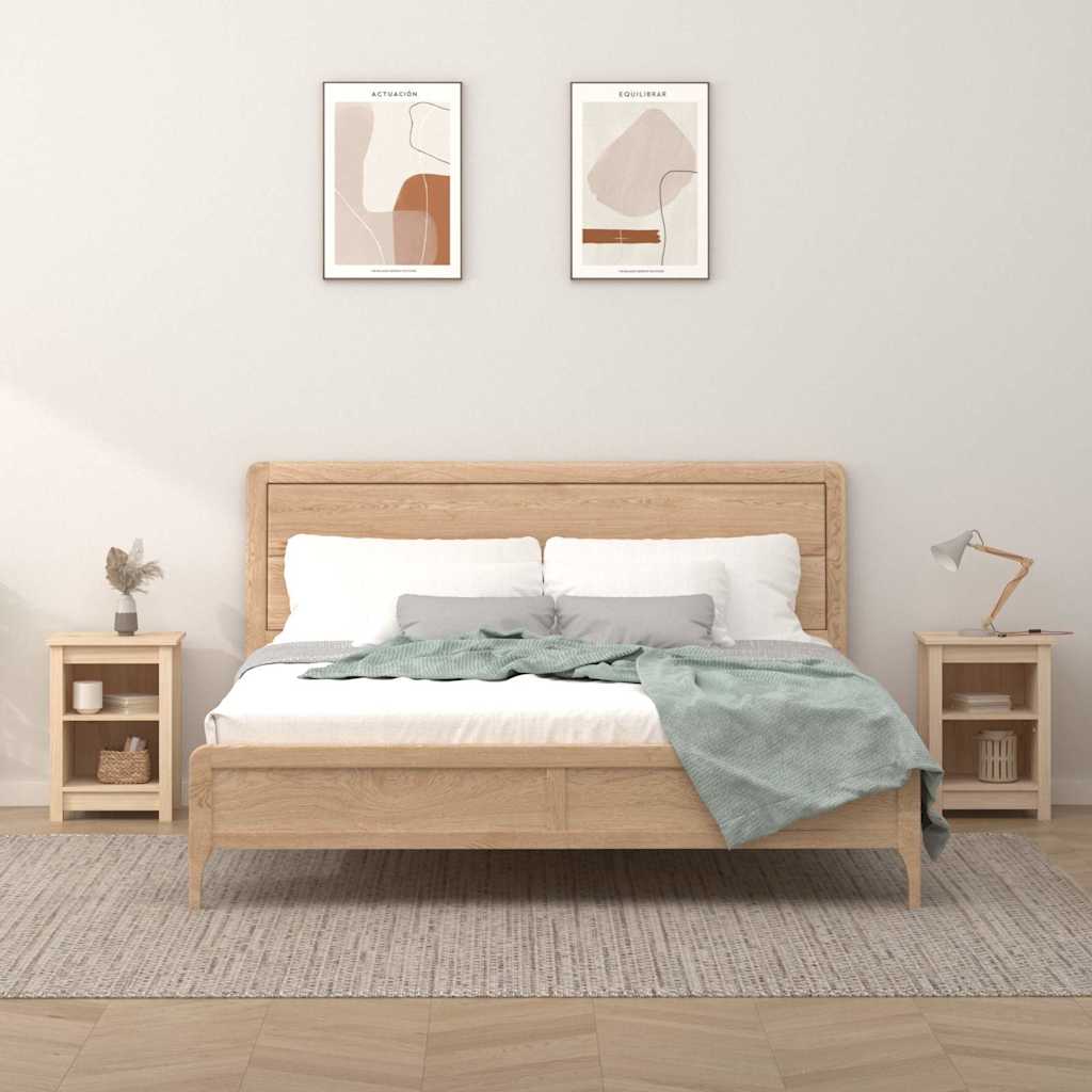 Vidaxl nachtkastjes 2 st 40x35x55 cm massief grenenhout