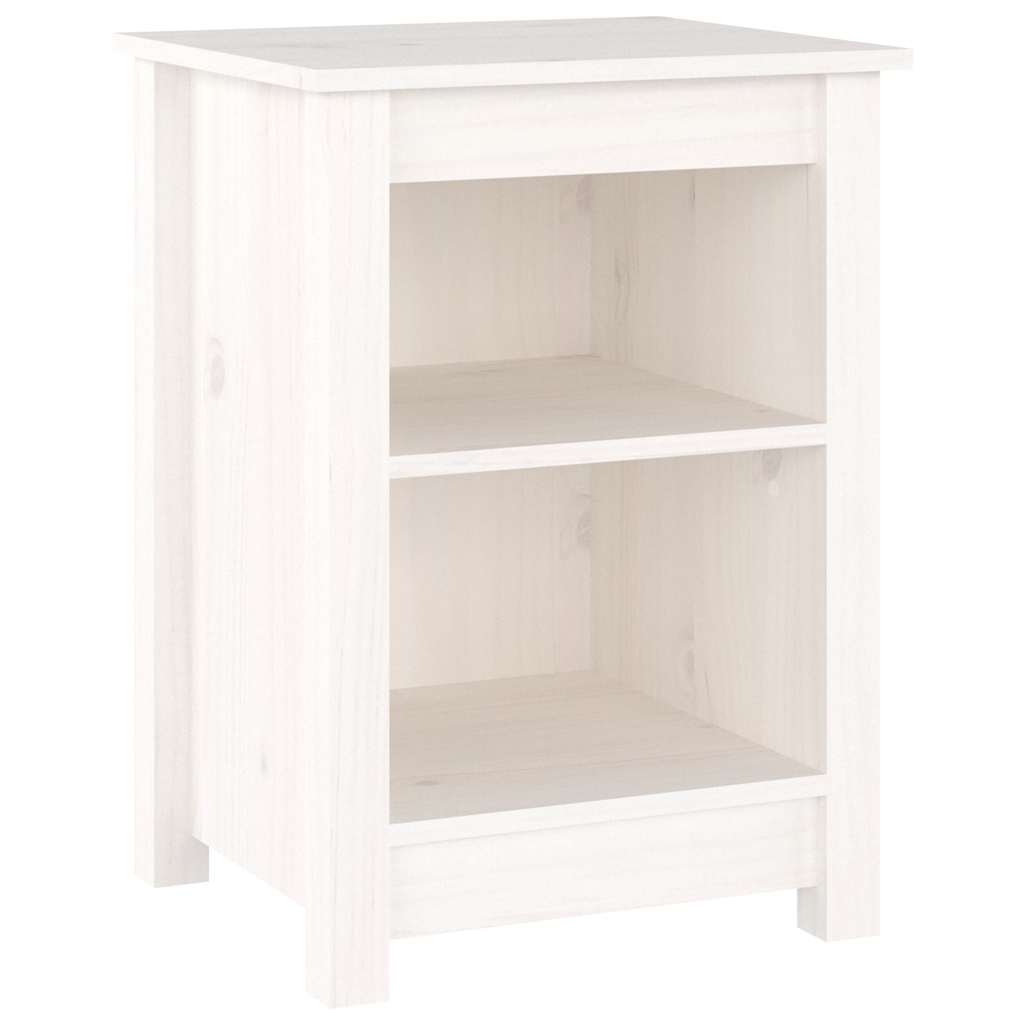 Vidaxl nachtkastjes 2 st 40x35x55 cm massief grenenhout wit