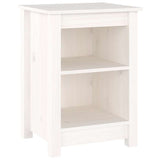 Vidaxl nachtkastjes 2 st 40x35x55 cm massief grenenhout wit