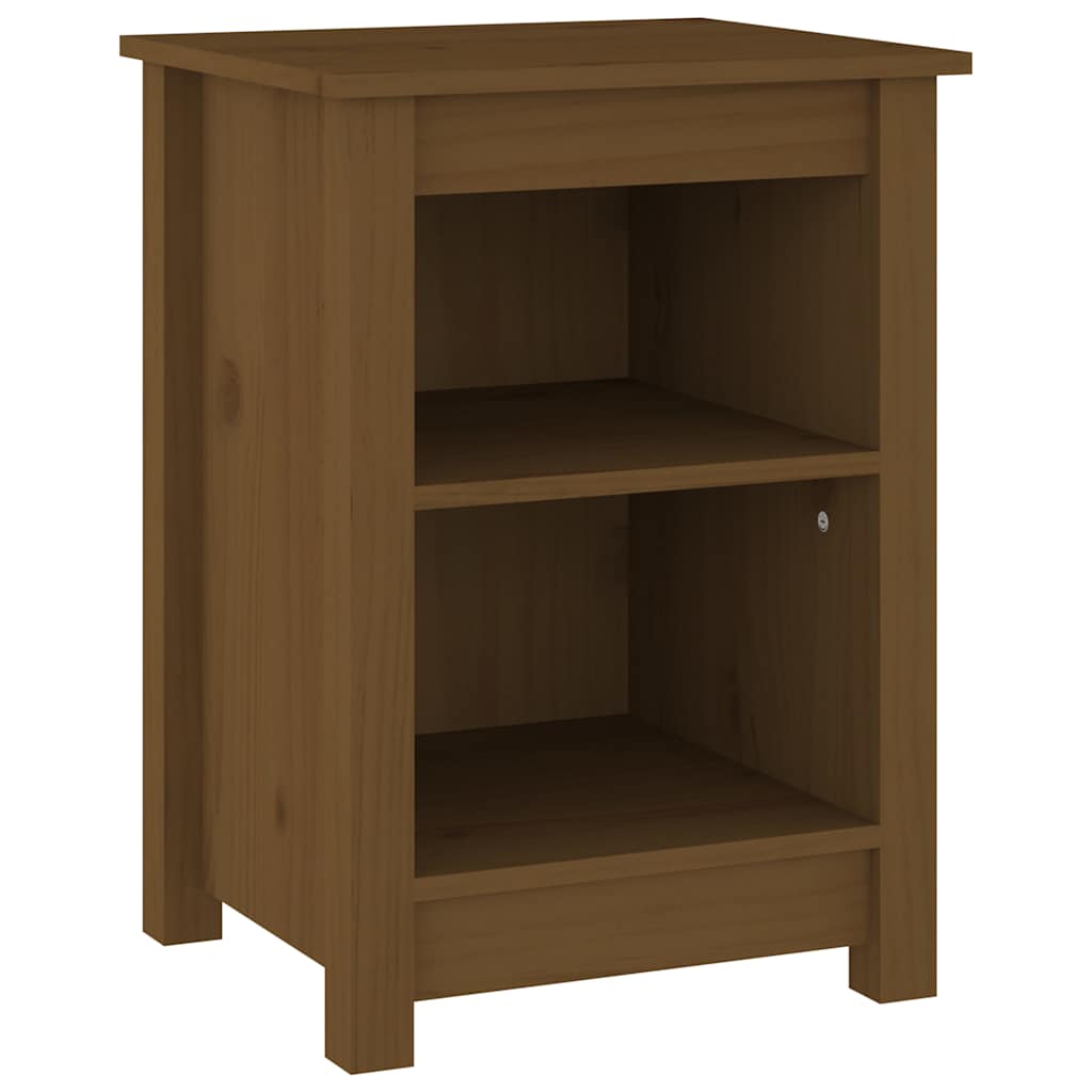 Vidaxl nachtkastje 40x35x55 cm massief grenenhout honingbruin