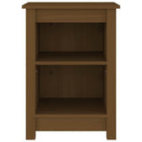Vidaxl nachtkastje 40x35x55 cm massief grenenhout honingbruin