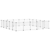 Vidaxl Haustiere Käfig mit Tür 20 Paneele 35x35 cm Stahl Schwarz