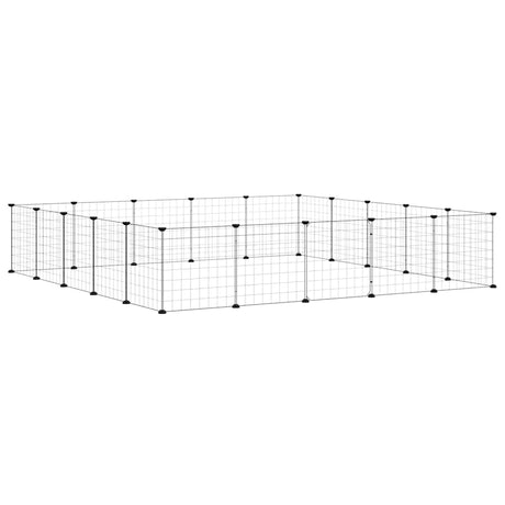 Vidaxl Haustiere Käfig mit Tür 20 Paneele 35x35 cm Stahl Schwarz
