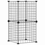 Vidaxl Pets Cage with 8 panels 35x35 cm steel black