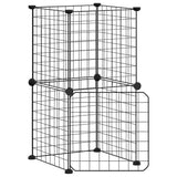 Vidaxl Pets Cage z vrati 8 plošč 35x35 cm jeklena črna