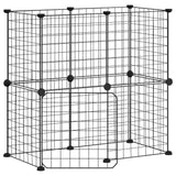 Vidaxl Pets Cage con puerta 12 paneles 35x35 cm de acero negro