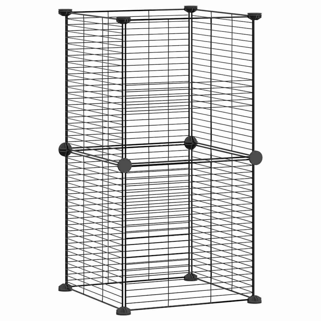 Vidaxl Pets Cage con 8 paneles 35x35 cm de acero negro