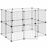 Vidaxl Haustiere Käfig mit Tür 20 Paneele 35x35 cm Stahl Schwarz