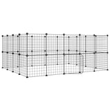 Vidaxl Pets Cage med dør 36 paneler 35x35 cm stål svart