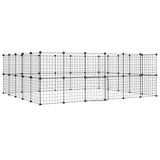 Vidaxl Pets Cage with Door 44 Panels 35x35 cm stål svart