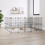 Vidaxl Pets Cage med dør 36 paneler 35x35 cm stål svart