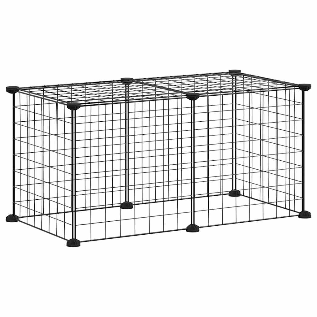 Vidaxl Pets Cage with 8 panels 35x35 cm steel black