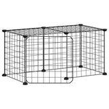 Vidaxl Pets Cage con puerta 8 paneles 35x35 cm de acero negro