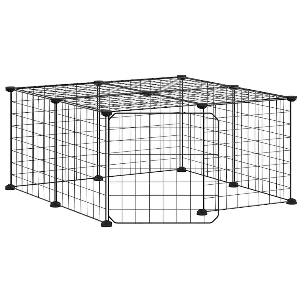 Vidaxl Pets Cage With Door 12 Panels 35x35 Cm Steel Black