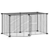 Vidaxl Pets Cage z vrati 8 plošč 35x35 cm jeklena črna