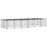 Vidaxl Pets Cage with Door 28 Panels 35x35 cm stål svart