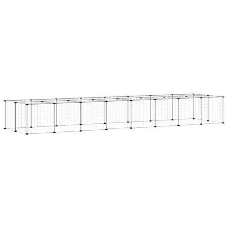 Vidaxl Haustiere Käfig mit Tür 36 Paneele 35x35 cm Stahl schwarz